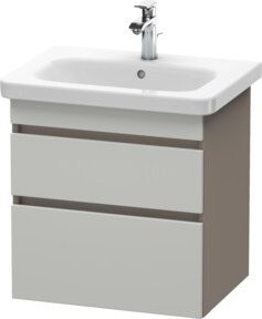 Duravit Waschtischunterschrank DuraStyle in Weiß, wandhängend, 2 Schubladen, B: 58 cm, T: 44,8 cm, H: 61 cm - Bild 1