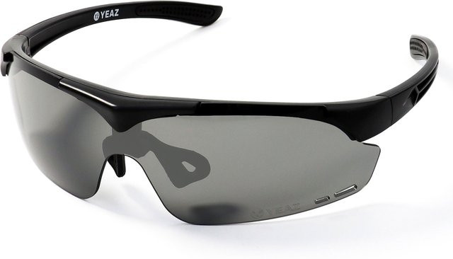 YEAZ SUNUP Sportsonnenbrille, Vollrand, Kunststoff, Schwarz, Damen - Bild 1