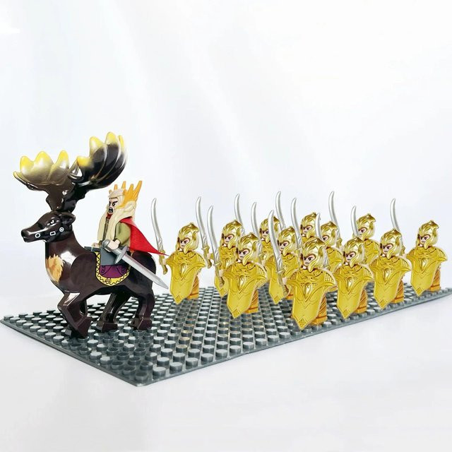 Burg Ritter Rohan Azog Orks Halbtier Menschliche Armee Elfen Wachen Römischer Soldat Minifigur Baustein Spielzeug, 13-teiliges Set, ab 14 Jahren - Bild 1