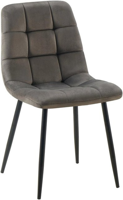 DELUKE Esszimmerstuhl FANOR in Anthrazit mit Samtbezug, B/T/H: 45 x 55 x 84 cm - Bild 1