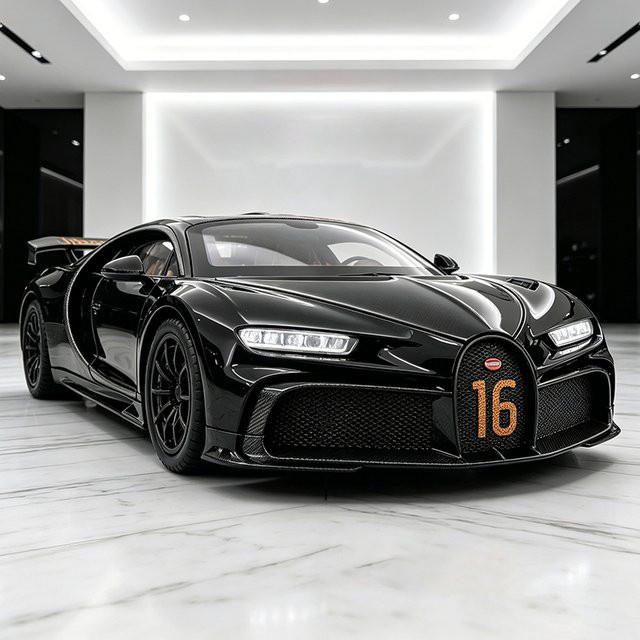 WELLY Bugatti Chiron Modellauto, 1:24, Metall, mit Licht und Sound - Bild 1