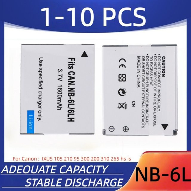 NB-6L 1600mAh Li-Ion Akku für Canon Digitalkameras SX700 SX710 SX700HS S120 S110 SX170 IS S200 280HS S95 SX530 SX270HS - Bild 1