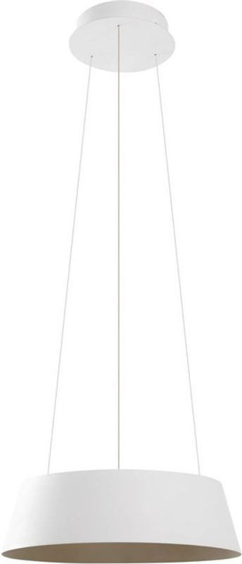 Lucande Pendelleuchte belsar aus Aluminium in Weiß und Gold mit LED für Wohnzimmer und Esszimmer - Bild 1