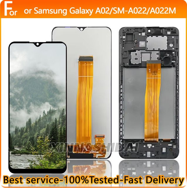 Samsung Galaxy A02 LCD-Display Ersatz mit Rahmen und Touchscreen Digitizer Baugruppe in Schwarz (6,5 Zoll) - Bild 1