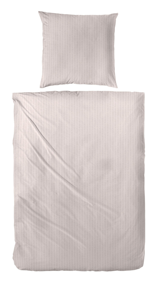 Primera Soft-Seersucker Bettwäsche aus Baumwolle in Beige Sand, B/H: 155 x 220 cm mit Kissenbezug 80 x 80 cm - Bild 1