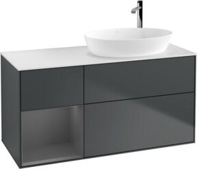 V&B Waschtischunterschrank Finion mit Wandbeleuchtung, lackiert, Breite: 120 cm, Tiefe: 50,1 cm, Höhe: 50,1 cm - Bild 1