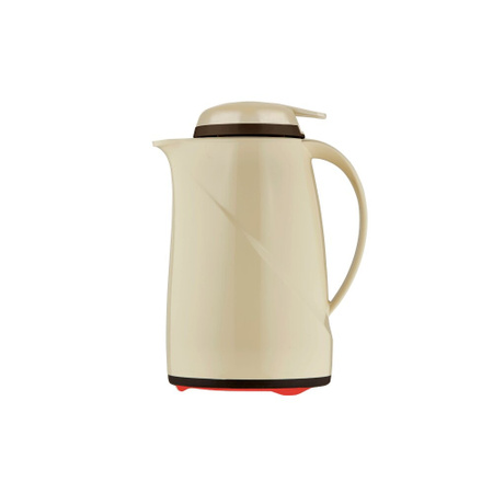 Helios Isolierkanne Wave Push mit Drucktaste, Vanille, 0,6 l