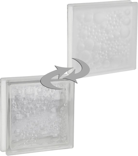 Fuchs Design Glasbaustein Savona Weiß Satiniert B/H/T: 19 x 19 x 5 cm - Bild 1