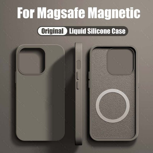 Keai MagSafe Flüssigsilikon Magnetische Hülle für iPhone 15 14 13 12 11 Pro Max Plus in Blau - Bild 1