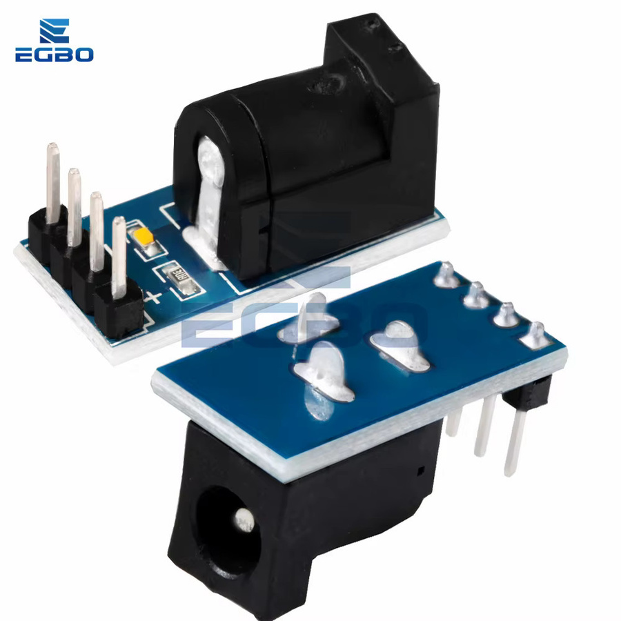 EGBO 5er Set DC-005 DC Jack Buchse Stecker Netzteil Modul für Arduino, Schwarz, 5,5 x 2,1 mm - Bild 5