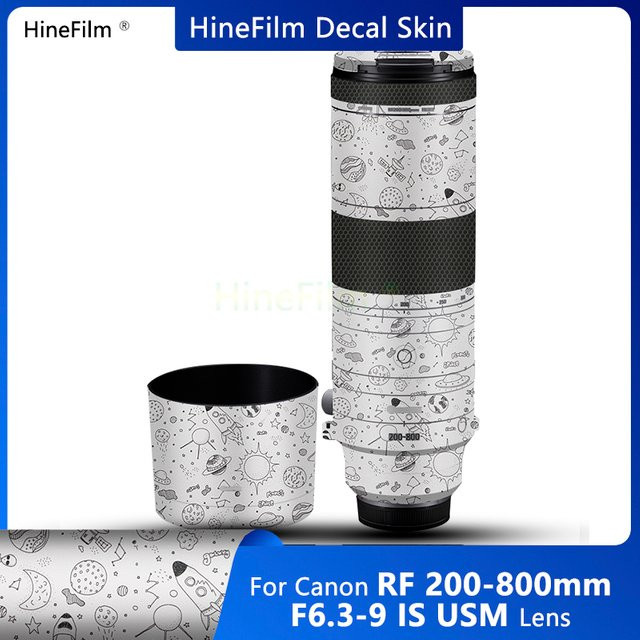 Hinefilm Skin Aufkleber für Canon RF200-800mm F6.3-9 IS USM Objektiv in Grau - Bild 1