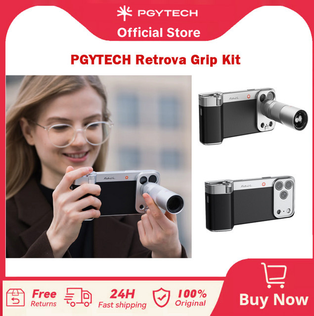 PGYTECH Retrova Grip Kit für iPhone 16/17 Pro Max und iPhone 16/17 Pro Phone Case - Bild 1