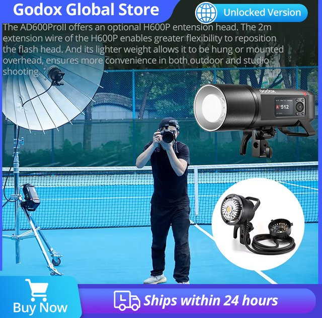 Godox AD600PROII All-in-One Outdoor-Blitzgerät 600W mit TTL HSS, 2,4G Wireless X System und Li-Ionen-Batterie in Schwarz - Bild 1