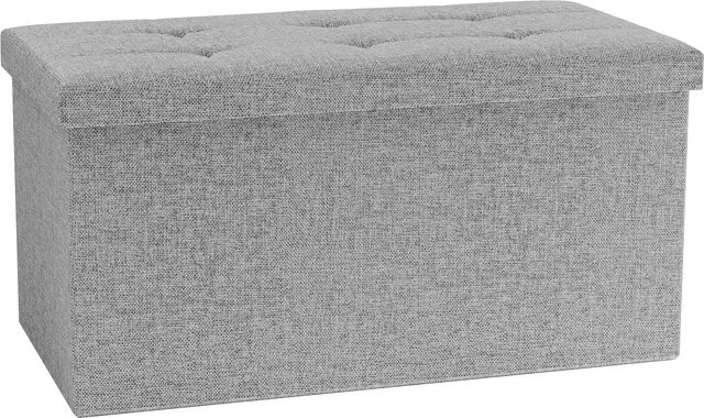 VCM Stoff Sitzbank als Aufbewahrungsbox und Sitztruhe, H x B x T: 38 x 76 x 38 cm - Bild 1