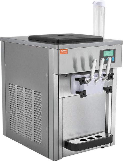 Kommerzielle Softeismaschine von Buying Solutions, MB in Silber aus Edelstahl mit Digitalanzeige und 3 Geschmacksrichtungen, Leistung 20L/H - Bild 1