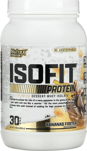 Nutrex Research, IsoFit Protein, Banana Foster, Getränkepulver, 990 g - Bild 1