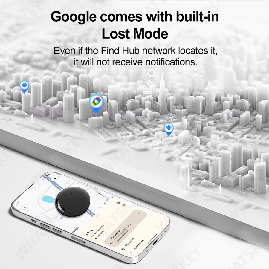 Smart GPS Tracker Bluetooth Standortfinder für Android Google Find My Device, Black - Bild 5