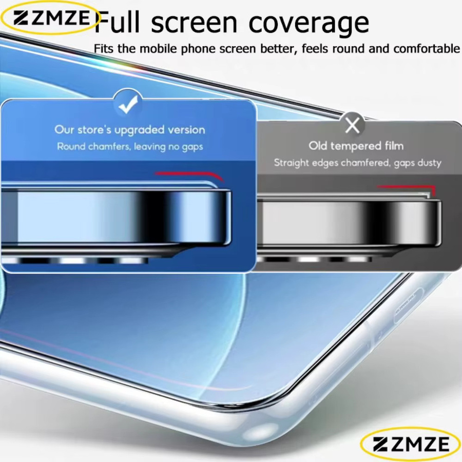 Panzerglas Displayschutzfolie für Xiaomi 17 Pro Max 15 14 13 12 11 15T 14T 13T 12T 11T in Transparent und Schwarz mit glatter Textur und hochauflösendem Display-Schutz - Bild 6