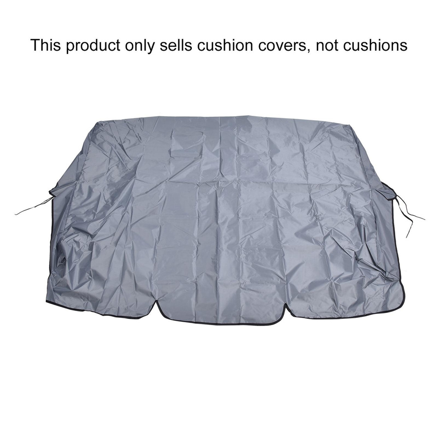 KaiSai Wasserdichter Sitzkissenbezug aus Polyester Taft für 3-Sitzer Schaukelstühle und Hängematten in Grau - Bild 2