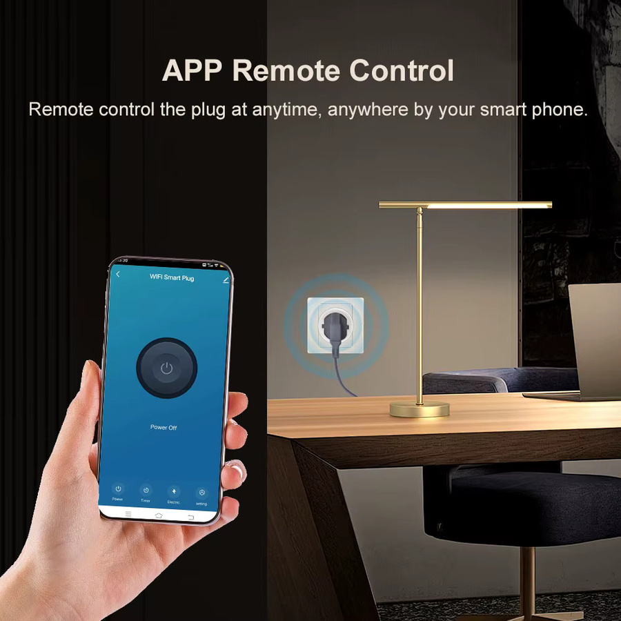 Elivco Tuya Smart Steckdose in Weiß mit Stromüberwachung, 16A WLAN-Steckdose für Smart Home, kompatibel mit Google Assistant und Alexa via Smart Life App - Bild 3