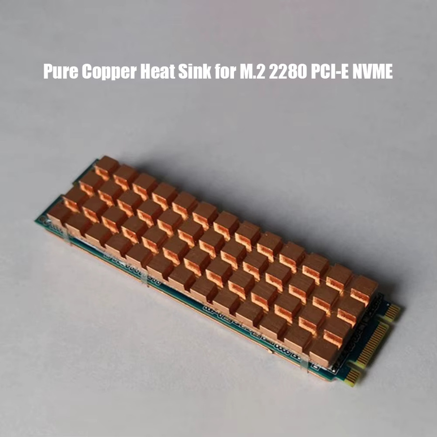 APWIKOGER Kupfer SSD M.2 Kühler für NVMe und NGFF Festplatten, Farbe: Gold - Bild 3