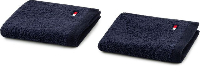 Waschlappen-Set Tommy Hilfiger Legend aus Baumwolle in Blau, 2 Stück - Bild 1