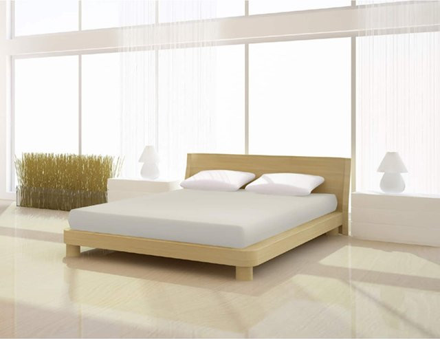 Mr. Sandman Spannbetttuch Fein Jersey de luxe in Weiß, B/T: 90 x 100 x 200 cm - Bild 1