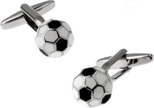 Igame Manschettenknöpfe Messing, Fußball, Sport, grau, Herren - Bild 1