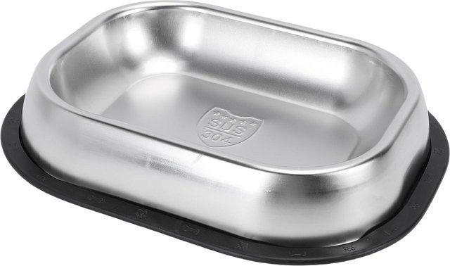 Canaryy Hundenapf aus Edelstahl in Grau als Anti-Rutsch Futter- und Wassernapf für Hunde und Katzen - Bild 1