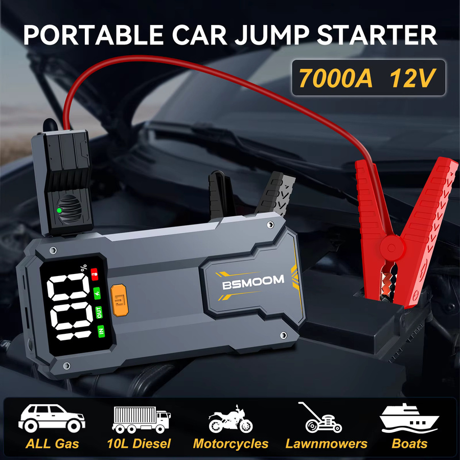 BSMOOM Auto Starthilfe Power Bank 10000 mAh als 12 V Lithium Booster und Ladegerät - Bild 2