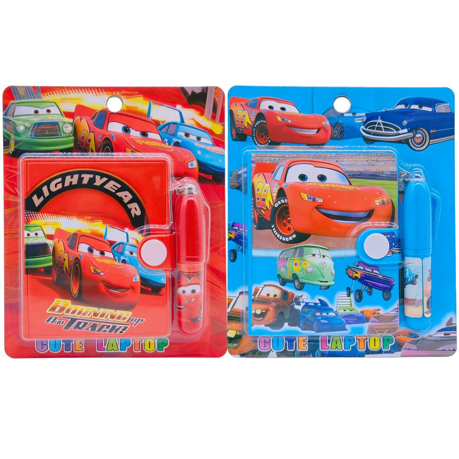 Pixar Cars Lightning McQueen Schreibwaren-Set mit Mini-Notizbuch und Stift für Kinder - Bild 1