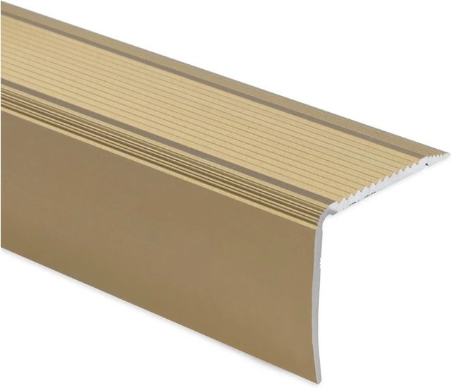 Karat Treppenkantenprofil Integral Form L aus Aluminium in Gold, B/H/L: 30 x 35 x 1340 mm - Bild 1