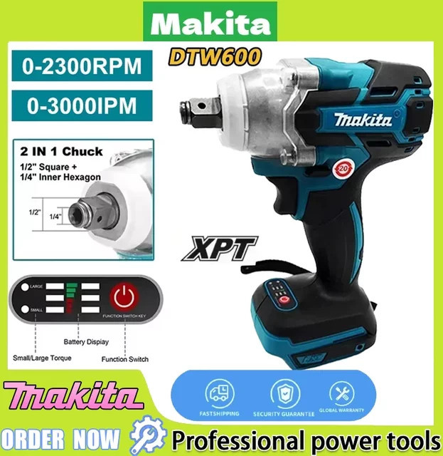 Makita DTW600 Bürstenloser Akku-Schlagschrauber kompatibel mit 18V LXT Akkus - Bild 1