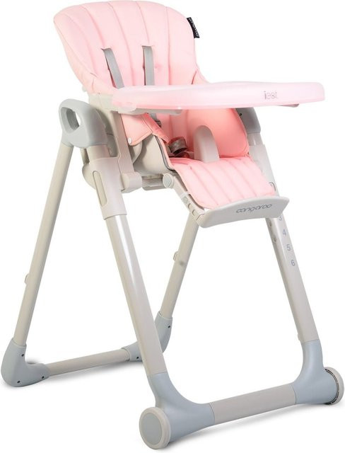 Cangaroo Hochstuhl I eat höhenverstellbar und klappbar mit doppeltem Tisch und Fußstütze in Pink - Bild 1