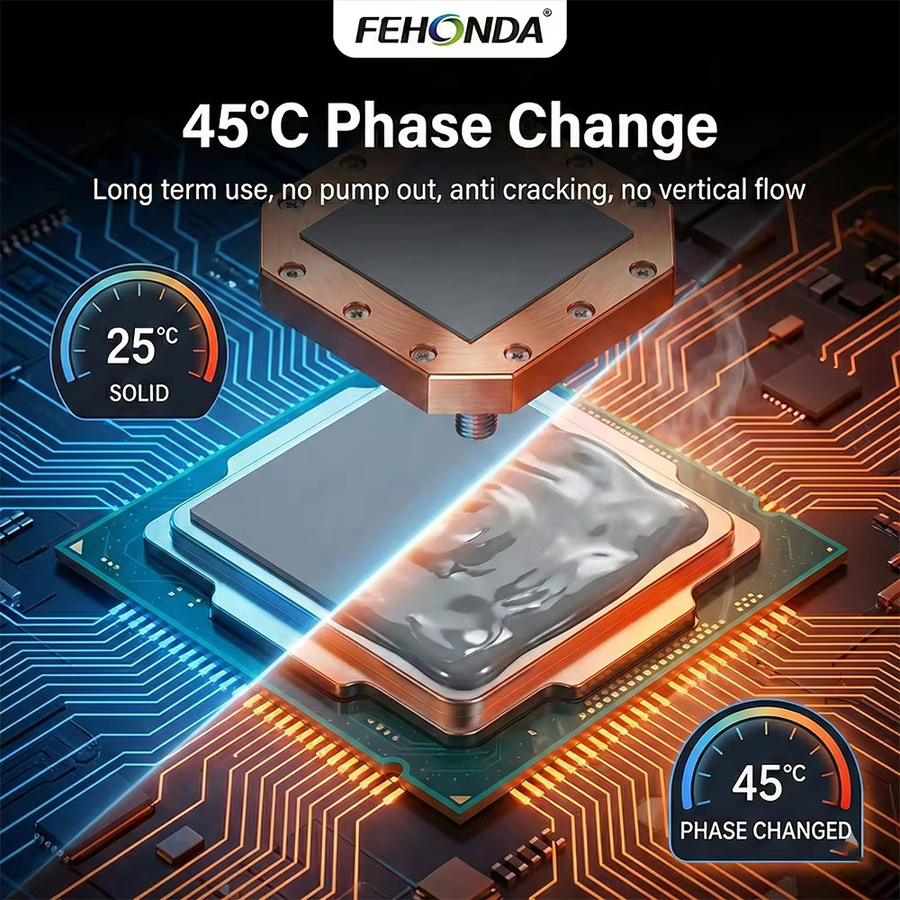 FEHONDA PCM8990 Phasenwechsel-Wärmeleitpad PTM7950 für CPU GPU PS5, Farbe: Grau, Dicke: 0,25 mm - Bild 2