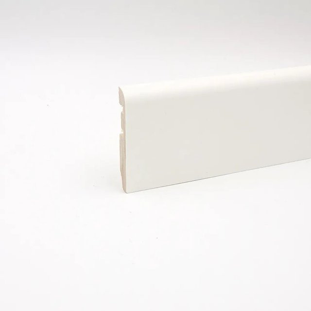 Döllken Profiles Sockelleiste Clipfix B Rund in Weiß mit Starkfolie, H x B x L: 10 x 58 x 2500 mm - Bild 1