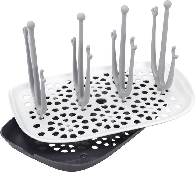 Baby-Walz Basics Flaschentrockner für Flaschen und Zubehör, BPA-frei, weiß/grau, spülmaschinenfest - Bild 1