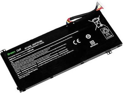 Green Cell Notebook-Akku AC14A8L für Acer, Li-Ion Pack, 11.4V, 3800 mAh, Schwarz - Bild 1
