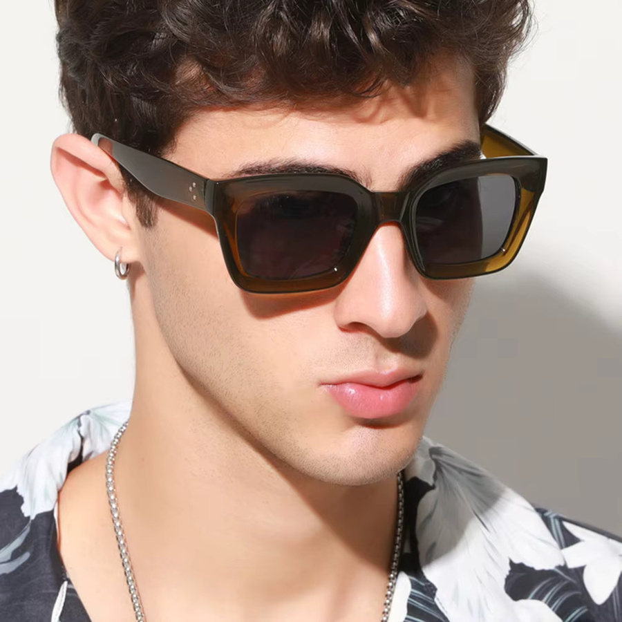 Sonnenbrille Herren, Cat-Eye, Vollrand, Braun, Kunststoff - Bild 2