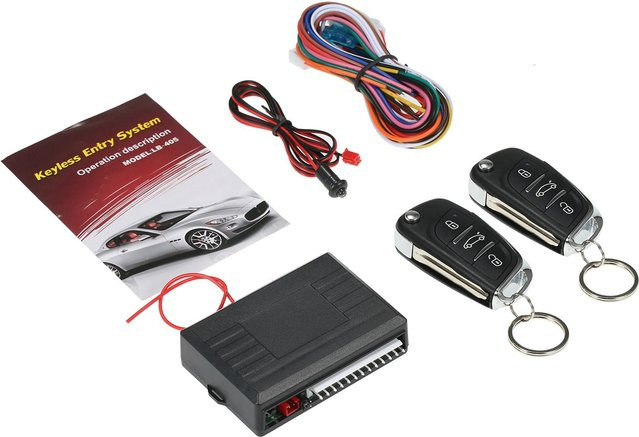 Keyless Entry System Remote Central Control Box Kit für Autotürschlösser mit Kofferraum-Entriegelungstaste in Bunt - Bild 1