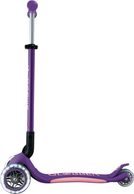 Globber Primo Foldable Plus Lights Scooter pink ab 3 Jahren - Bild 1