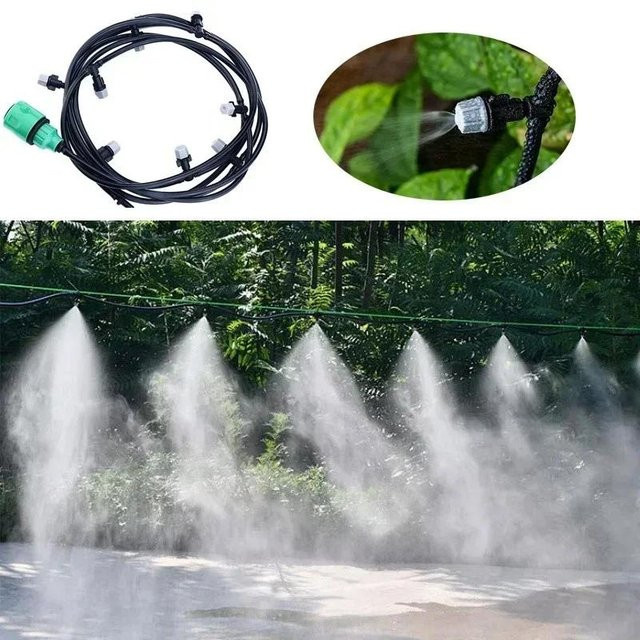 YULIN Sprinkler Bewässerungssystem mit 10m Sprühschlauch in Schwarz - Bild 1