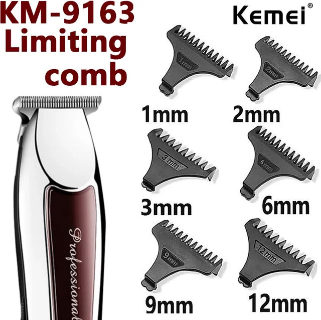 Kemei KM-9163 Haar Clipper Aufsatzset, 6 Teile - Bild 1