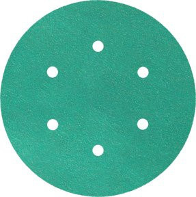 Klingspor FP 77 K Schleifscheiben kletthaftend, Durchmesser: 150 mm, Korn 500, Lochform GLS3, Farbe: Grün - Bild 1