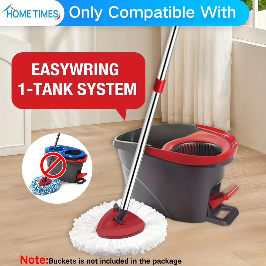 Vileda Mikrofaser Ersatzkopf für O-Cedar EasyWring Spin Mop 1-Tanksystem, Weiß - Bild 2