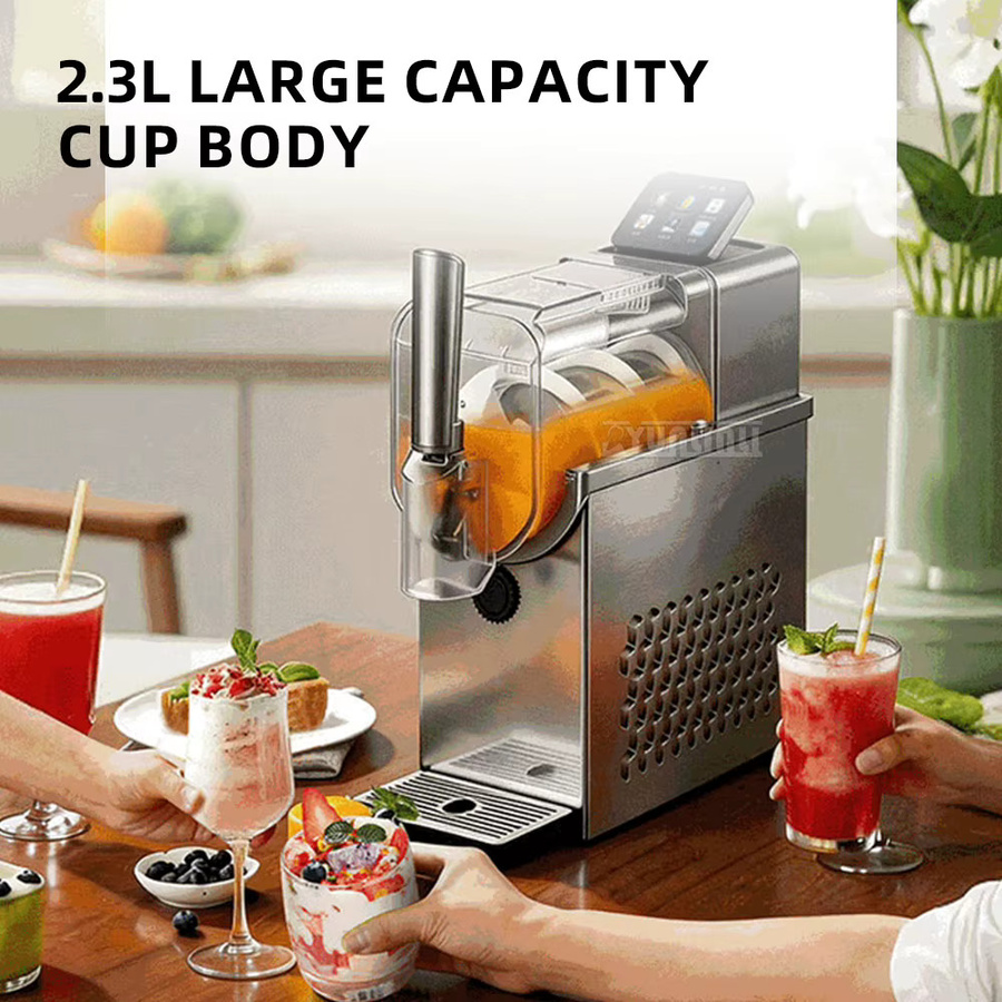 YunlinLi Slushie-Maker Eismaschine mit Touchscreen aus Edelstahl in Silber - Bild 3