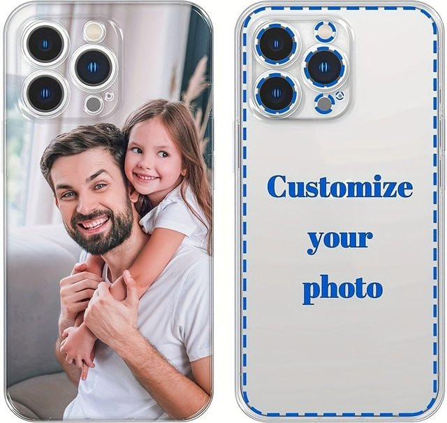 Individuelles DIY Foto Soft Case für iPhone 17 16 15 14 13 12 11 Pro Max Mini SE XS X XR 7 8 Plus personalisierte TPU Handyhülle transparent - Bild 1