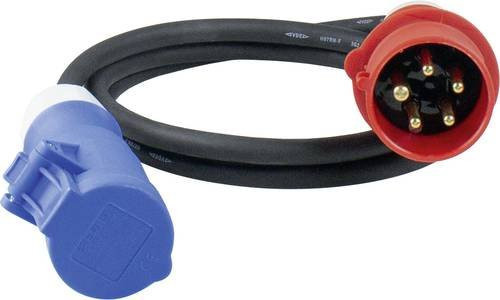AS Schwabe CEE Adapterleitung 1,5 m mit 5-poligem CEE Stecker auf CEE Kupplung IP44 für den Außenbereich - Bild 1