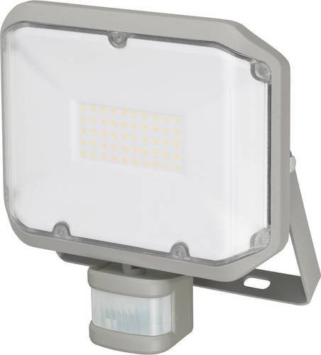 Brennenstuhl AL 3050 P LED-Außenstrahler mit Bewegungsmelder und Dämmerungssensor, 30W, Warmweiß, IP44, Weiß/Grau - Bild 1
