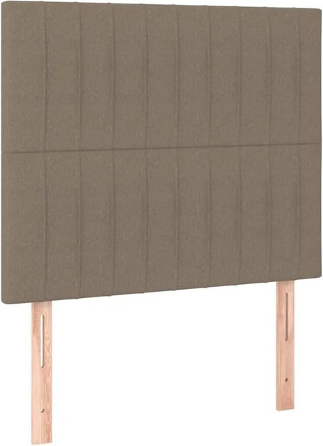 vidaXL LED Kopfteil in Beige mit USB-Ladeport und integrierter Beleuchtung, Stoff, B/T/H: 128 x 5 x 80 cm - Bild 1